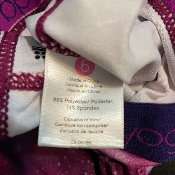 JILL Yoga Girls Pink Stars Solar System Leggings Size 6 - Picture 5 of 5